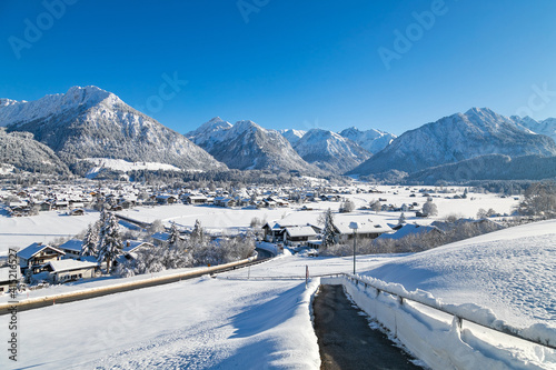 Allgäu - Oberstdorf - Ortsansicht - Winter - Schnee - Berge