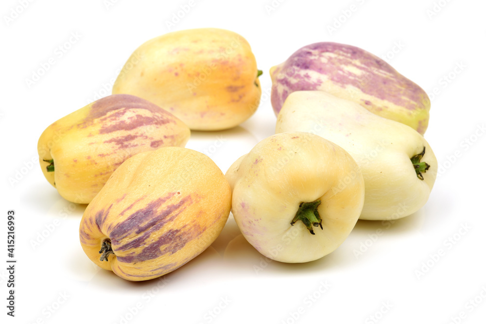 fresh Pepino fruit on white background fresh Pepino fruit on white background
