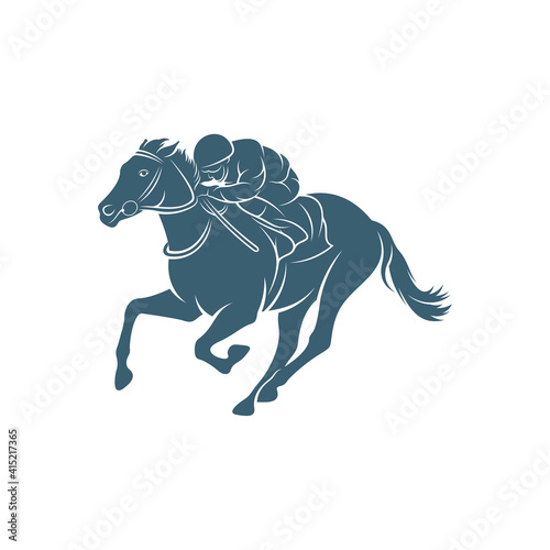 Horse racing design vector illustration, Creative Horse race logo design concepts template, icon symbol