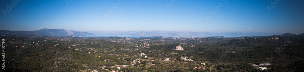 Panorama view of greek island