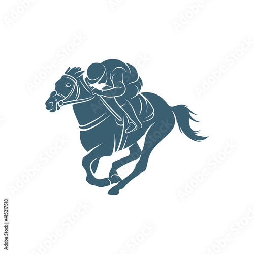 Horse racing design vector illustration, Creative Horse race logo design concepts template, icon symbol