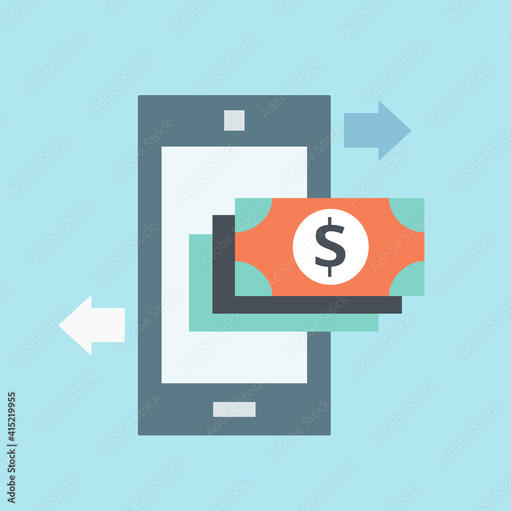 Secure mobile transactions concept. Flat vector illustration Secure mobile transactions concept. Flat vector illustration