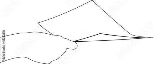 hand holds sheet of paper hand holds sheet of paper