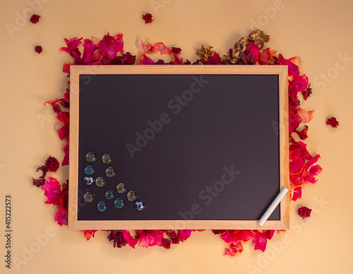 Pizarra para escribir decorada