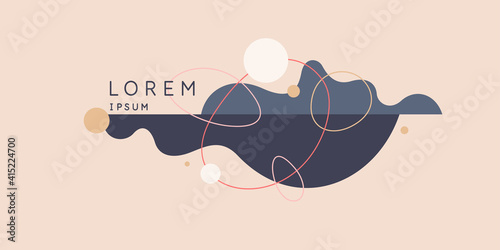 Trendy abstract background. Composition of amorphous forms.