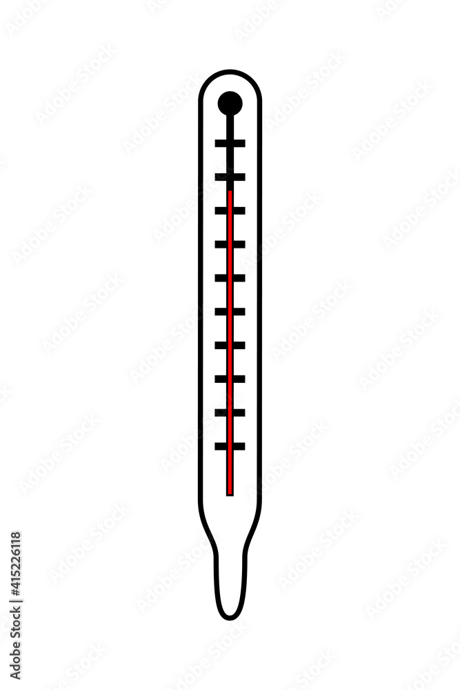 Thermometer icon, vector illustration isolated on white background. Icon Thermometer icon, vector illustration isolated on white background. Icon
