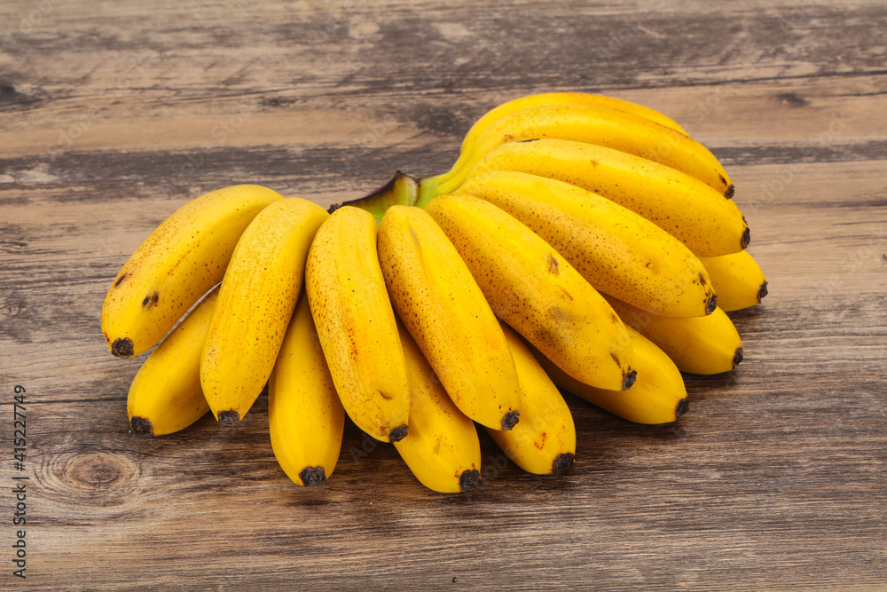 Ripe sweet Mini banana heap Ripe sweet Mini banana heap