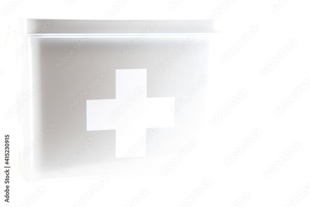 Fototapeta premium White cross fading into a white background