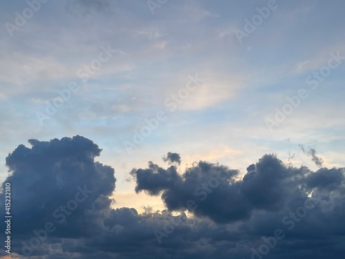 Stormy clouds in the sky © hapelena