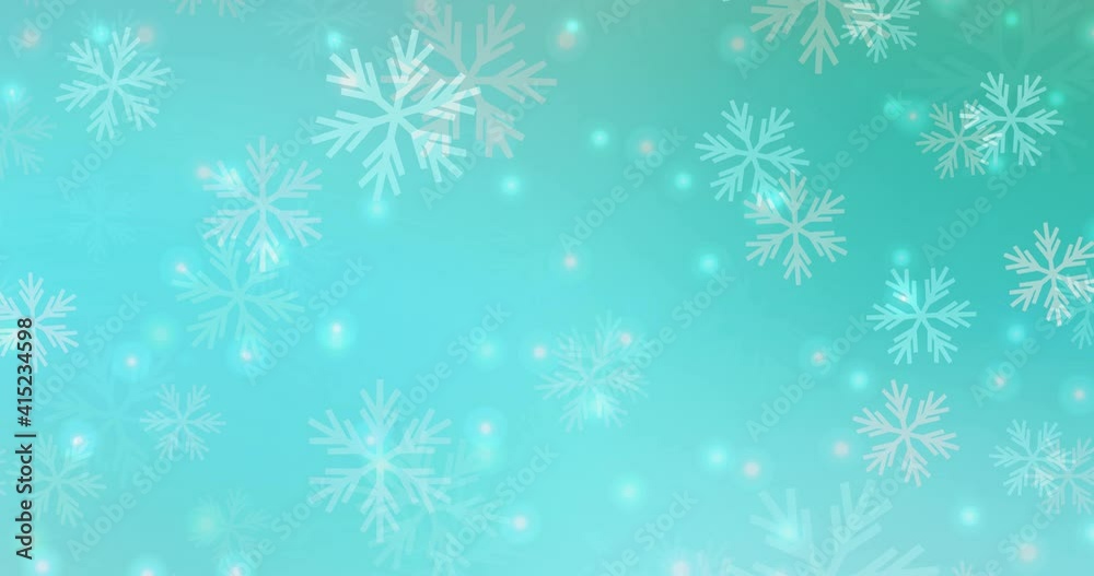 4K looping light green animation in Christmas style. Modern abstract animation with celebration things. Movie for a cell phone. 4096 x 2160, 30 fps.