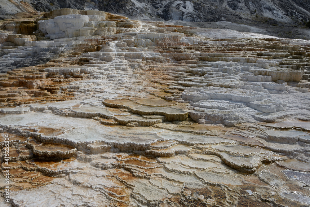 Mammoth Hot Springs in Yellowstone National Park, Wyoming, USA