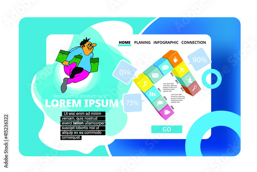 Business concept for internet banners, social media banners, headers of websites, vector illustration 