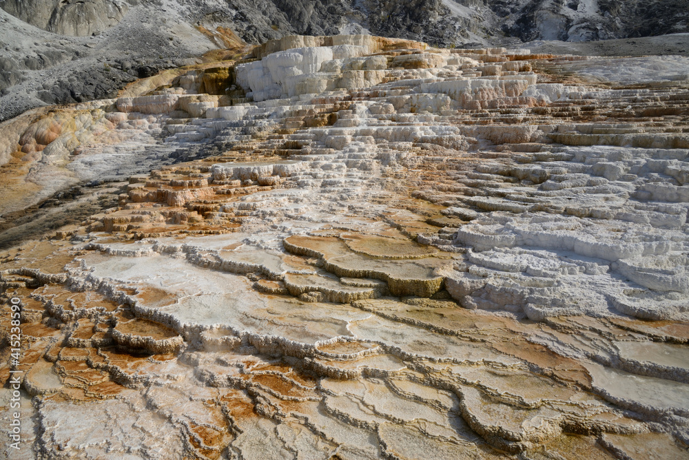 Mammoth Hot Springs in Yellowstone National Park, Wyoming, USA