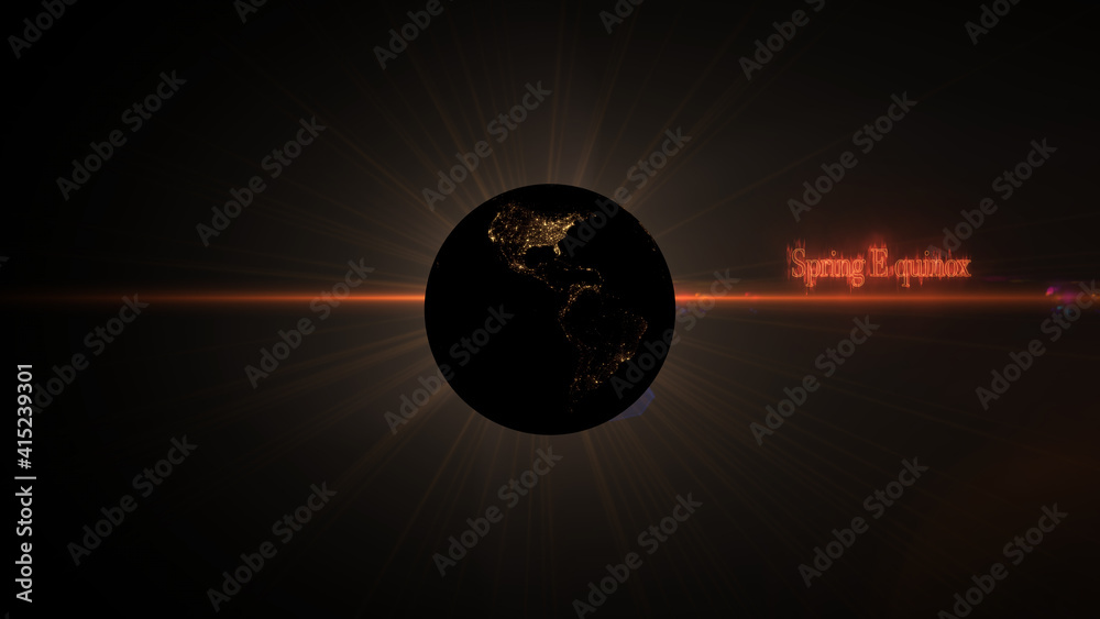 Obraz premium Spring equinox 3d illustration