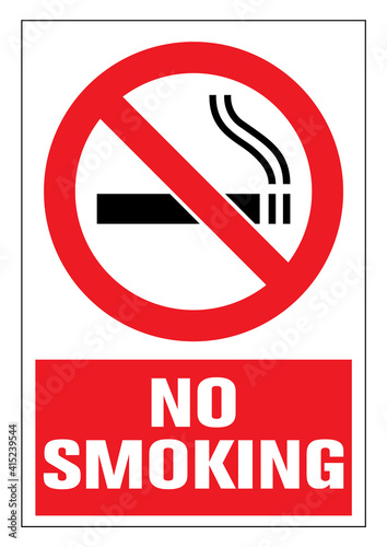 Danger! No smoking cigarette sign. EPS 10 vector illustration. CMYK redy to print.