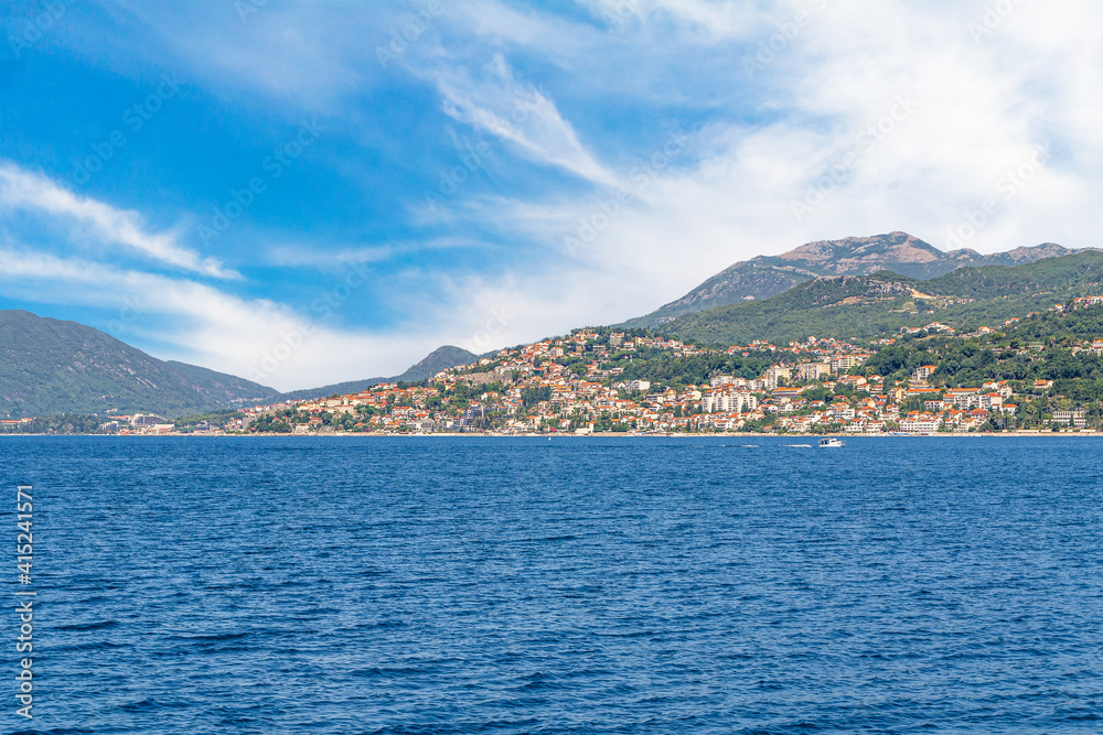 View of the Herceg Novi from the sea, Montenegro. Summer 2020 View of the Herceg Novi from the sea, Montenegro. Summer 2020