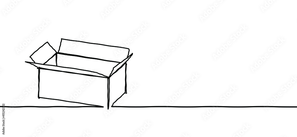 Line pattern, cardboard boxes. Carton delivery packaging with fragile signs. Vector open flat carton box. Paper boxes. Moving box or we have moved, changed address. Line pattern, cardboard boxes. Carton delivery packaging with fragile signs. Vector open flat carton box. Paper boxes. Moving box or we have moved, changed address.