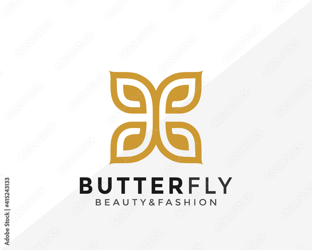 Butterfly Beauty Fashion Logo Design. Creative Idea logos designs Vector illustration template