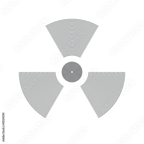 radiation area symbol. Radioactivity Sign . Vector Illustration
