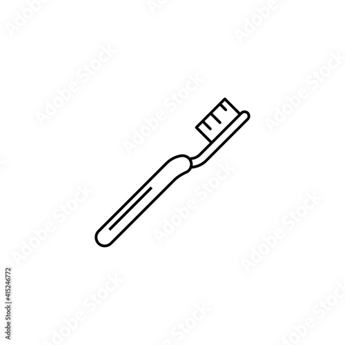 Toothbrush icon. Oral care, mouth hygiene symbol. Fresh breath sign.