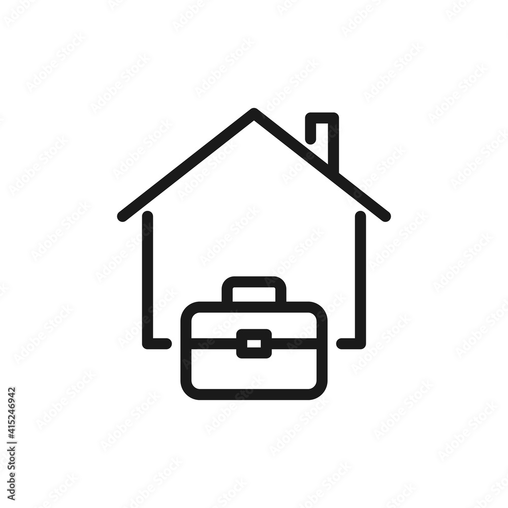 Work from home icon vector illustration. Remote work during pandemic lockdown. Work from home icon vector illustration. Remote work during pandemic lockdown.