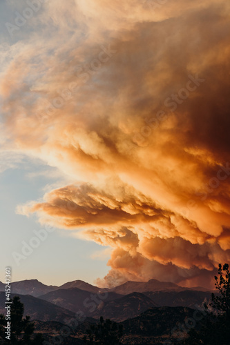 sunset over the mountains