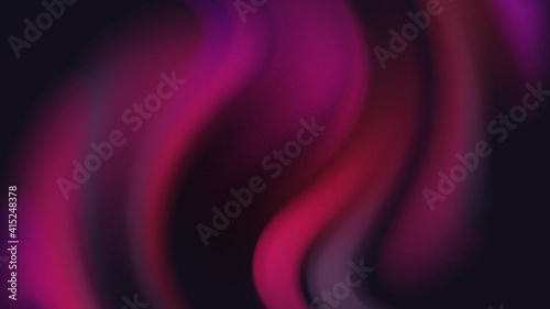 Purple and red spots smoothly bend, blend and flow into each other against a dark background. Abstract background for presentation, banner.