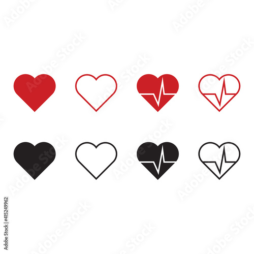 Heart icon. heartbeat icon