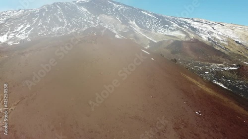 Drone view of Silvestri craters on Etna volcano in Italy 4 - 4K