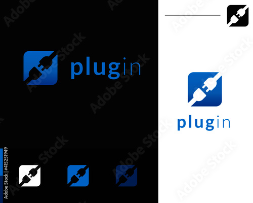 Plugin minimal logo icon design for the company logo and business logo with different style
