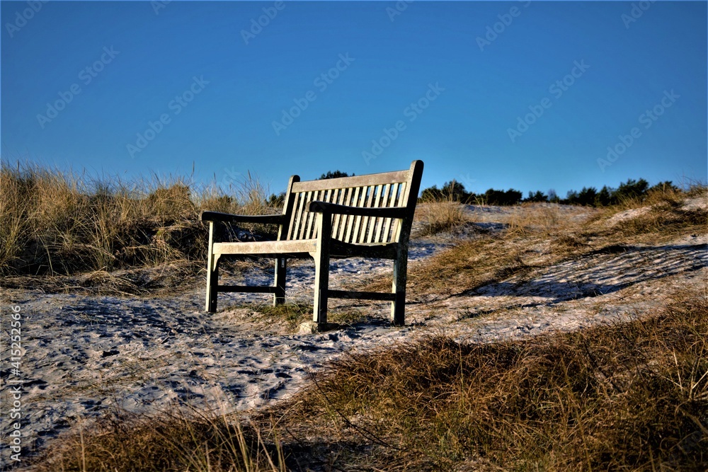 bench on the beach