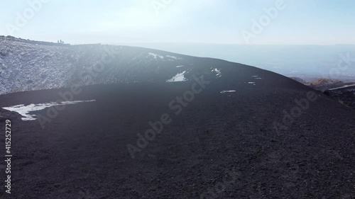 Drone view of Silvestri craters on Etna volcano in Italy 5 - 4K