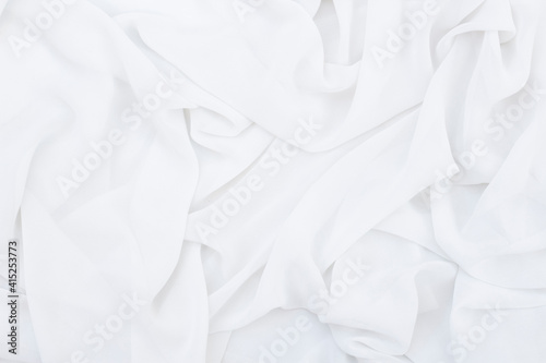 White wavy fabric . Wedding background