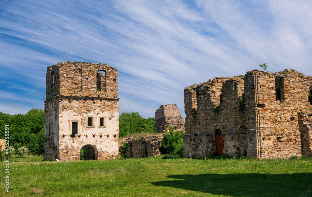 Ruins of ancient Pidhoriansky monastery near Terebovlia, Ternopil region, Ukraine