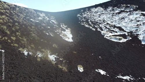 Drone view of Silvestri craters on Etna volcano in Italy 7 - 4K