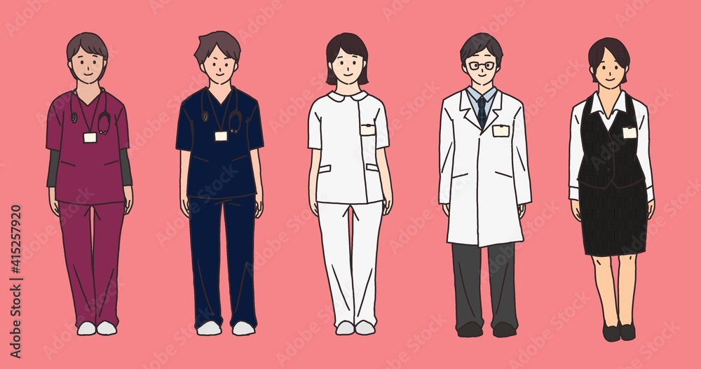 Health care workers. Concept of corona virus treatment and clinical trial.Covid-19 Hospital doctor nurse Health care workers. Concept of corona virus treatment and clinical trial.Covid-19 Hospital doctor nurse
