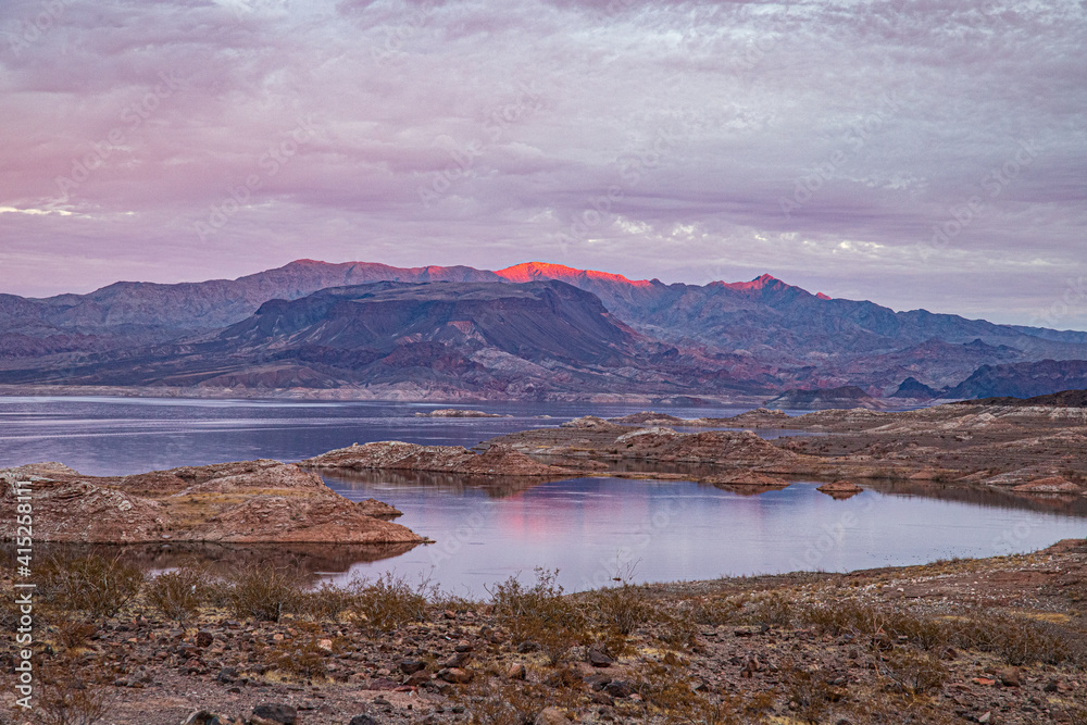 lake mead and mountains