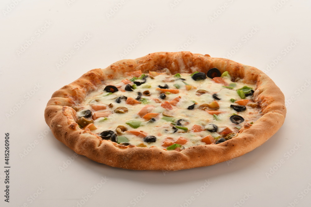 Pizza , isolated on white background.