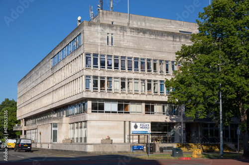 Billede på lærred Cardiff Central Police Station, Cathays Park, Cardiff