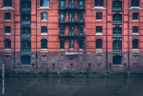 Brick house fascade Speicherstadt Hamburg Germany