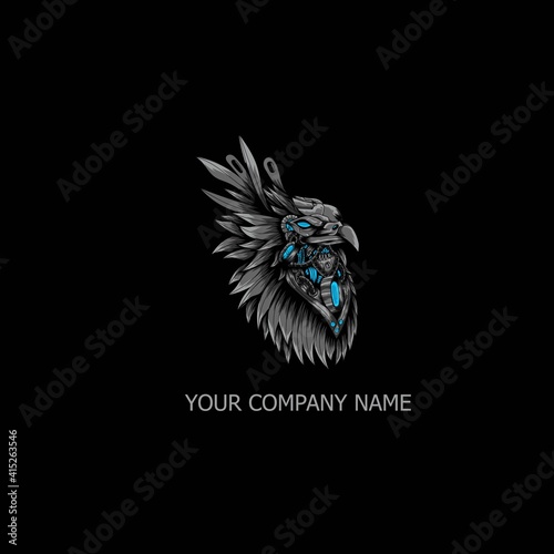 eagle mecha robot vector illustration design