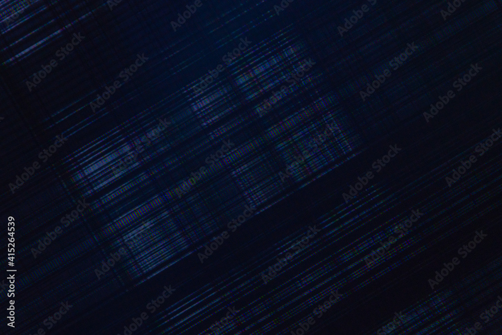 dark abstract digital background: damaged screen matrix with interference of monitor and camera matrices
