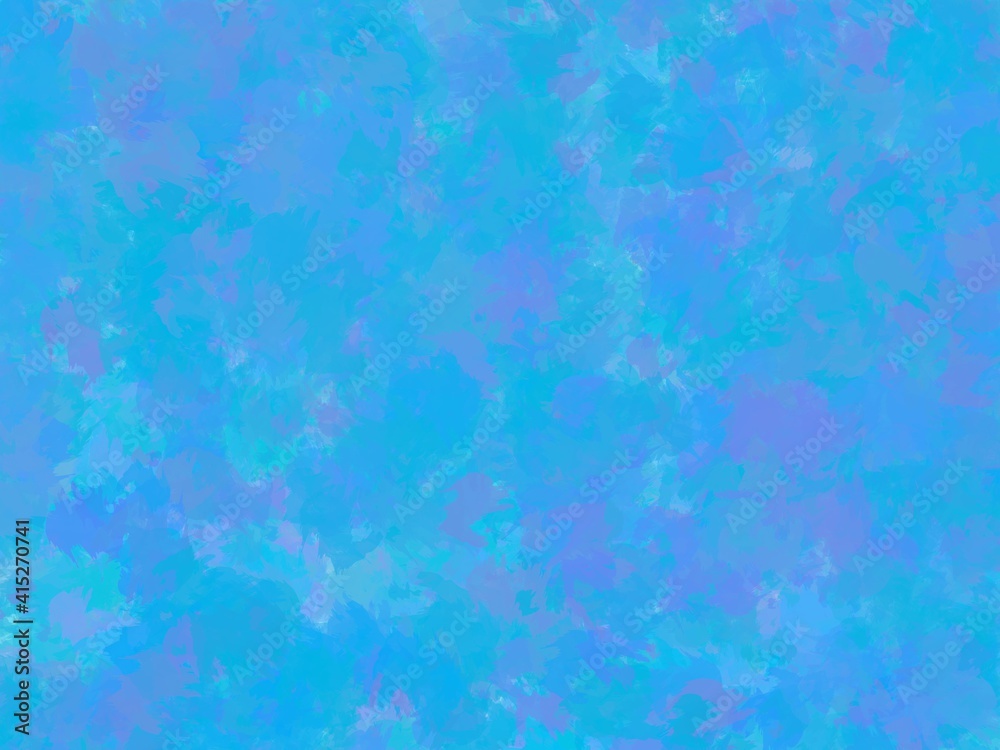 Blue grunge paint texture background. Digital art illustration