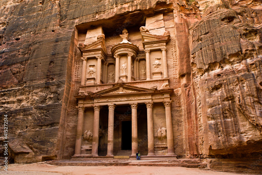 The Treasury in the rose red city of Petra, Jordan