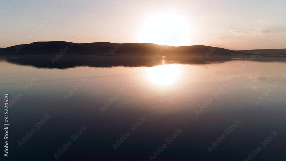 sunrise over the lake