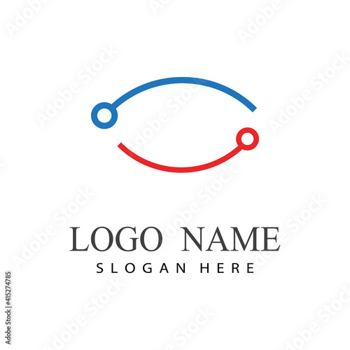 internet cable logo  and symbols vector