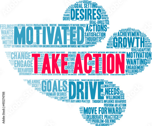 Take Action Word Cloud