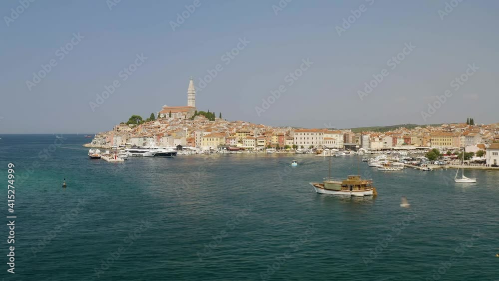 Aerial view of Rovinj old town during summer day, Croatia. Aerial view of Rovinj old town during summer day, Croatia.
