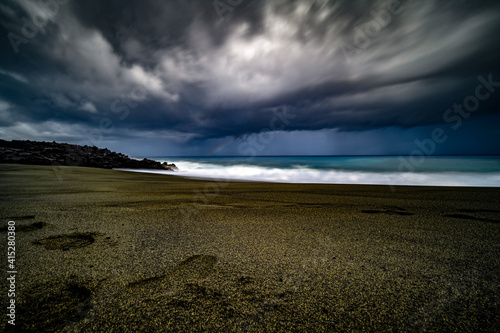 Lava beach rainbow