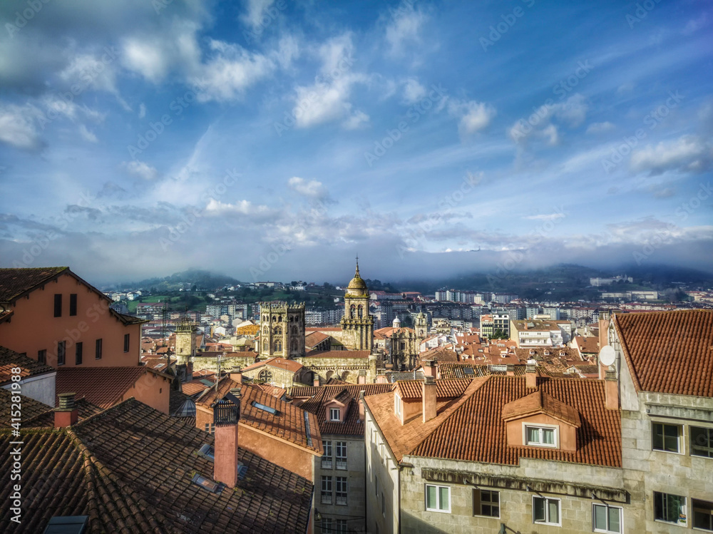 Fototapeta premium View of the cityscape of Ourense, Galicia